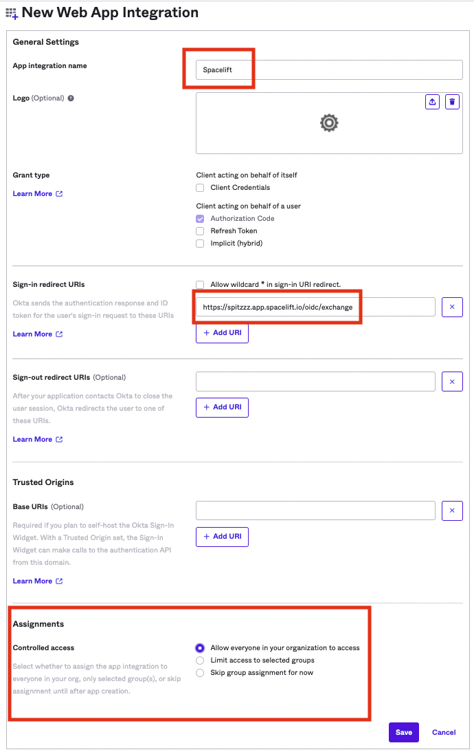 Configure Okta App Integration